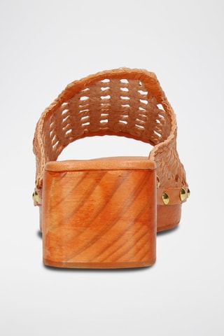 Sabots à talons en cuir Maria 1 - Orange