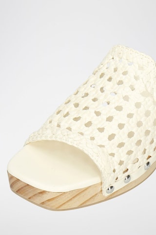 Sabots à talons en cuir Maria 1 - Beige