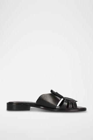 Mules en cuir Everly - Noir
