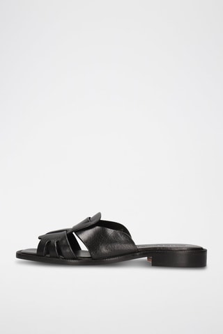 Mules en cuir Everly - Noir