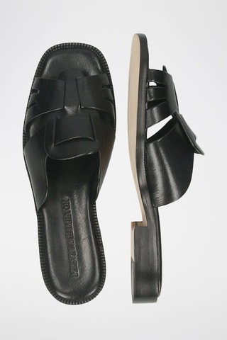 Mules en cuir Everly - Noir