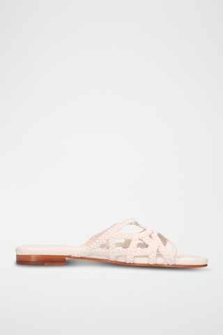 Mules en cuir Elodie 64 - Blanc