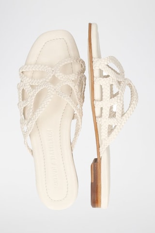 Mules en cuir Elodie 64 - Blanc