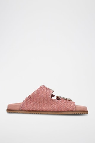 Mules en cuir Eve 1 - Rose poudré