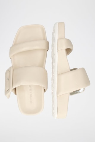 Mules en cuir Amara - Beige