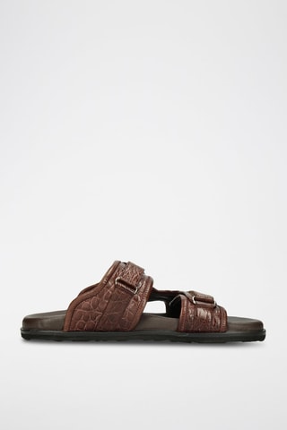 Mules en cuir Wilma - Marron
