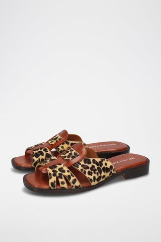 Mules en cuir Everly - Beige