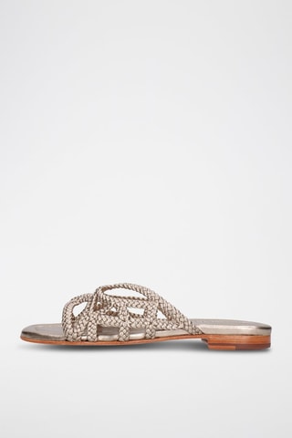 Mules en cuir de mouton Elodie - Doré