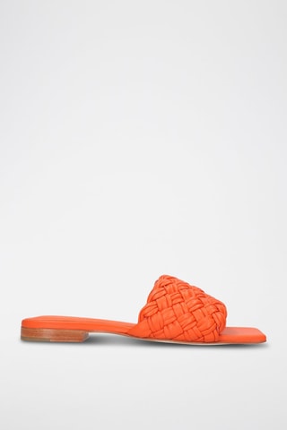 Mules en cuir nappa Eglantine 1 - Orange