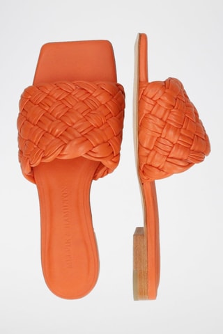 Mules en cuir nappa Eglantine 1 - Orange
