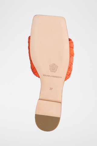 Mules en cuir nappa Eglantine 1 - Orange