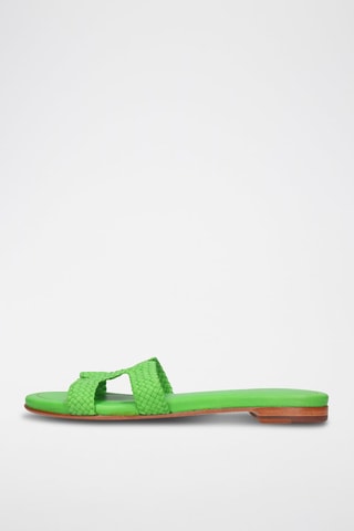 Mules en cuir de mouton Hanna - Vert clair
