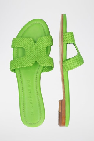 Mules en cuir de mouton Hanna - Vert clair