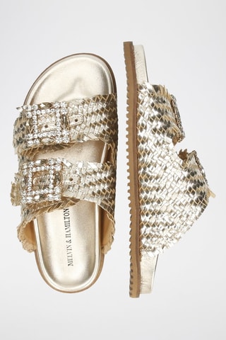 Mules en cuir Eve - Doré