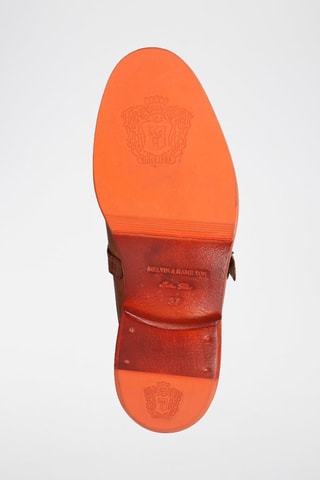 Mules en croûte de cuir Gianna - Marron