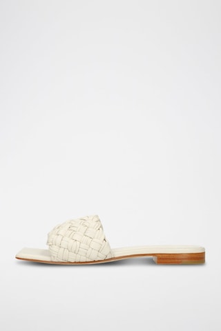 Mules en cuir nappa Eglantine - Blanc