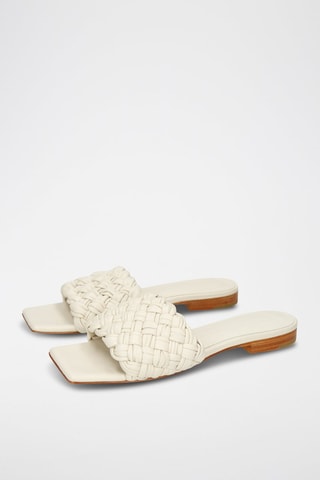 Mules en cuir nappa Eglantine - Blanc