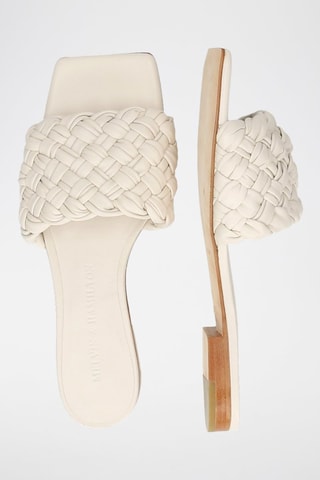 Mules en cuir nappa Eglantine - Blanc