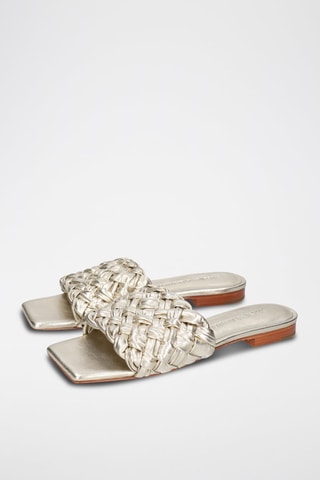 Mules en cuir Eglantine - Argenté