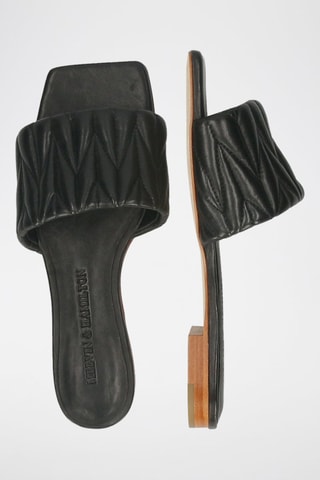 Mules en cuir Eglantine - Noir