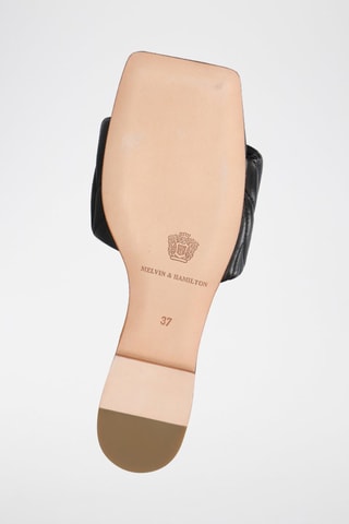 Mules en cuir Eglantine - Noir