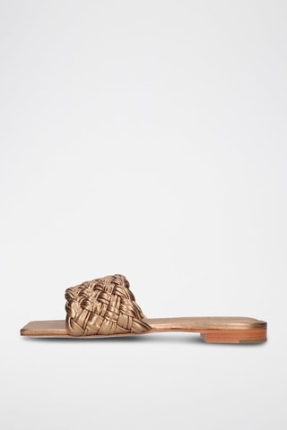 Mules en cuir Eglantine - Doré