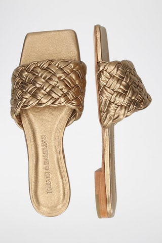 Mules en cuir Eglantine - Doré