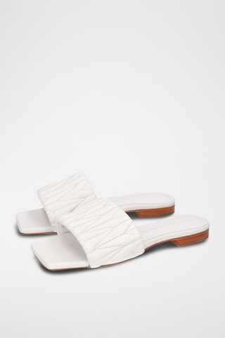 Mules en cuir Eglantine - Blanc