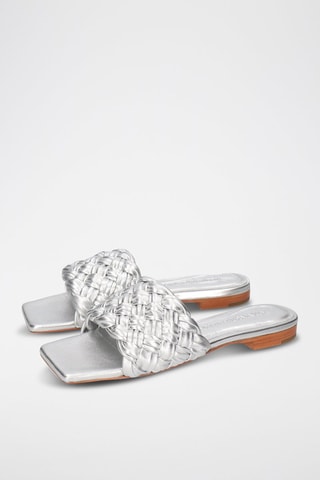 Mules en cuir Eglantine - Argenté