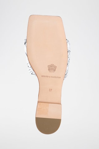 Mules en cuir Eglantine - Argenté