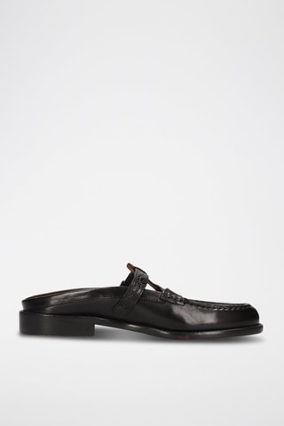 Mules en cuir Gianna 7 - Noir