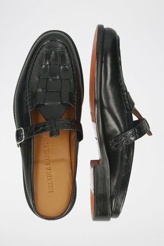 Mules en cuir Gianna 7 - Noir