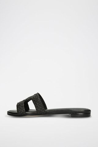 Mules en cuir Hanna - Noir