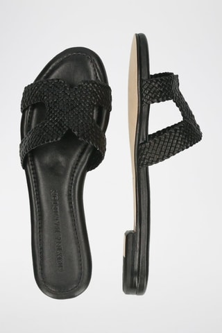 Mules en cuir Hanna - Noir