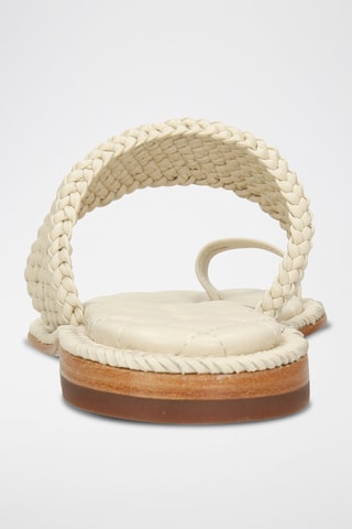  Mules en cuir Sandra 47 - Beige 