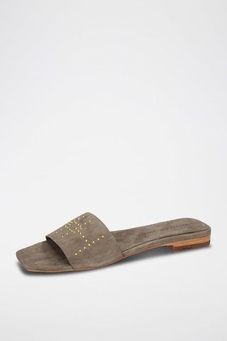  Mules en cuir Brooke 3 - Marron 