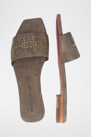  Mules en cuir Brooke 3 - Marron 