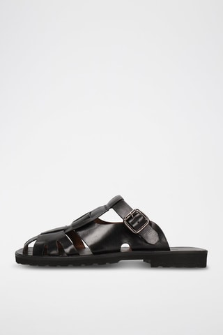 Mules en cuir Sam 54 - Noir
