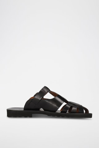 Mules en cuir Sam 54 - Noir
