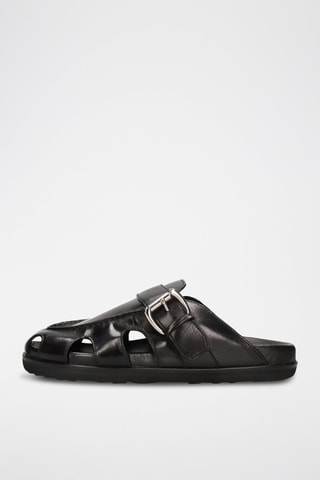 Mules en cuir Robert - Noir