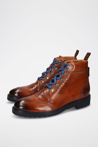 Boots en croûte de cuir Trevor - Marron