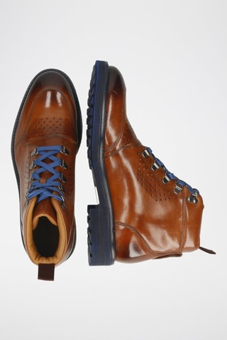 Boots en croûte de cuir Trevor - Marron