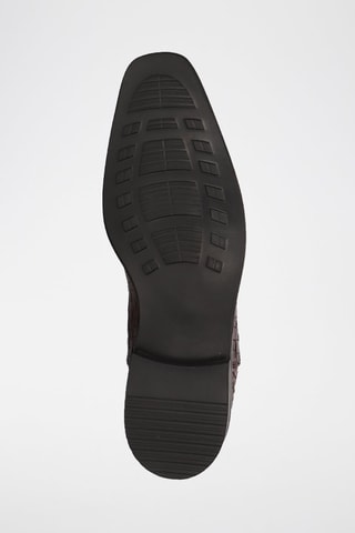 Boots Chelsea en cuir Elyas - Marron foncé