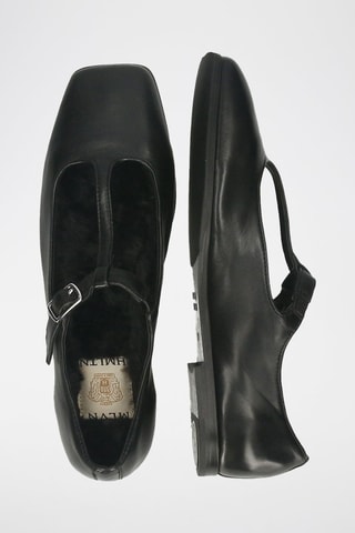 Salomés en cuir - Noir