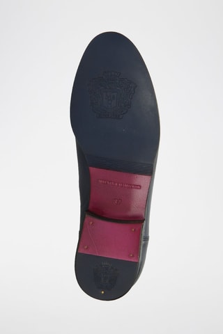 Bottines Chelsea en cuir Sally - Bleu marine