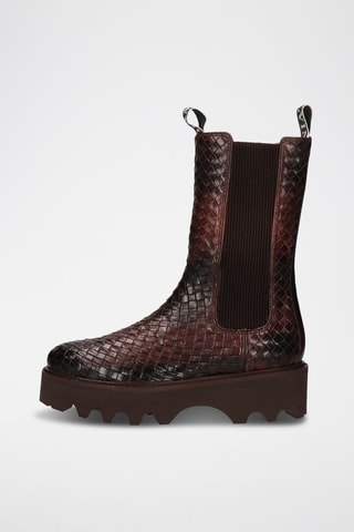 Bottines Chelsea en cuir Sybill - Marron foncé