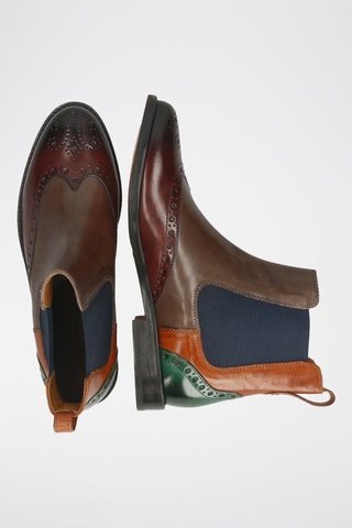 Bottines Chelsea en croûte de cuir Selina - Bordeaux