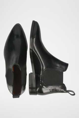 Bottines Chelsea en croûte de cuir Jessy 1 - Noir