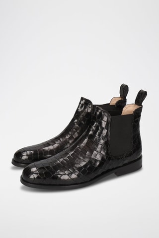 Bottines Chelsea en cuir - Noir