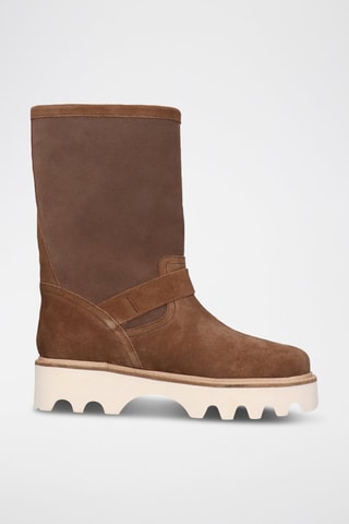 Bottines en nubuck Eliana - Marron